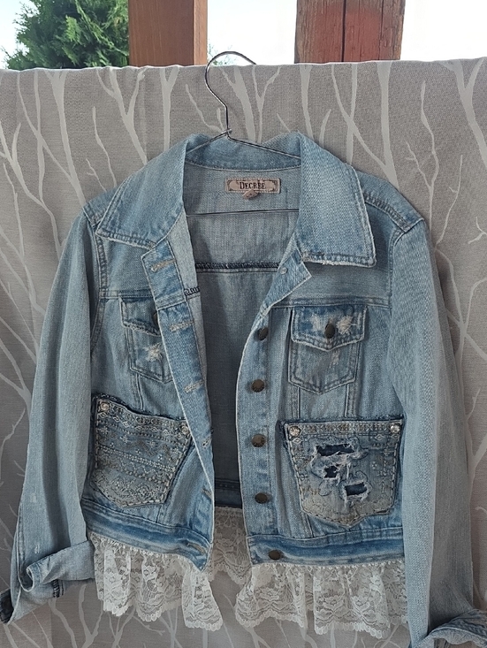 Decree Jackets & Blazers - Decree Light Blue Denim Jacket